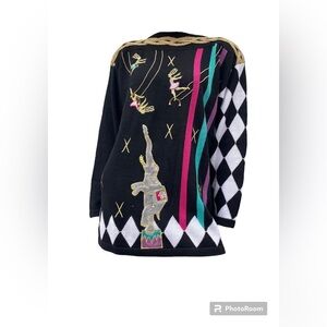 1980s Sandy Jo Circus Masterpiece Sweater